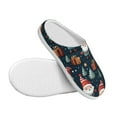 thumbnail image 3 of Xecao Cute Santa Claus Gift Print Cotton Slippers Fuzzy Warm Cozy Slippers Non Slip House Slippers For Indoor Outdoor Cotton Slippers House Slippers-46/47, 3 of 7