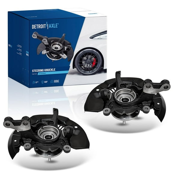 Detroit Axle - FWD Front Steering Knuckles & Wheel Hub Bearings Replacement for 2011 2012 2013 2014 2015 2016 2017 Toyota Sienna - 2pc Set