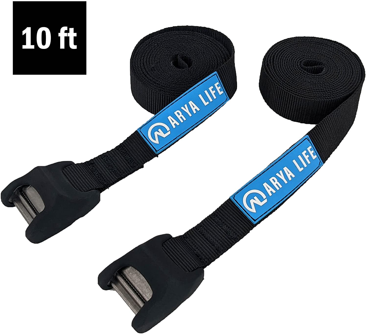 Arya Life 10 Feet 'No Scratch' Silicone Buckle Rack Strap Tie Down Cam