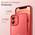 thumbnail image 4 of JETech Matte Case for iPhone 12 Mini 5.4-Inch, Shockproof Military Grade Drop Protection, Frosted Translucent Back Phone Cover, Anti-Fingerprint (Red), 4 of 6