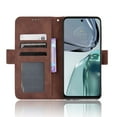 thumbnail image 3 of Case for Motorola MOTO G62 5G Cover Adjustable Detachable Card Holder Magnetic closure Leather Wallet Case - Brown, 3 of 5