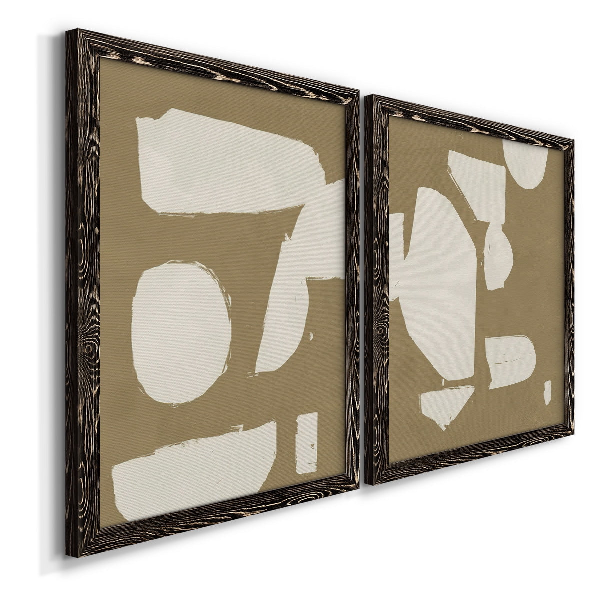 Chunky Abstract I - Premium Framed Canvas 2 Piece Set - Ready to Hang