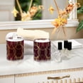 thumbnail image 4 of Yayeee 2 Pack Qtip Holder Bathroom Cotton Swab Canister with Lid Clear Dispenser Set, Gold Abstract Pattern, 4 of 6