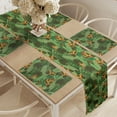 thumbnail image 2 of Ambesonne Botanical Table Runner & Placemats, Tropical Leaves Forest, Placemat 4 pcs + Runner 14"x72", Evergreen and Olive Green, 2 of 2