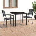 thumbnail image 3 of vidaXL Patio Dining Set Steel Garden Outdoor Chair Seating Furniture 3/5 Piece, 3 of 13