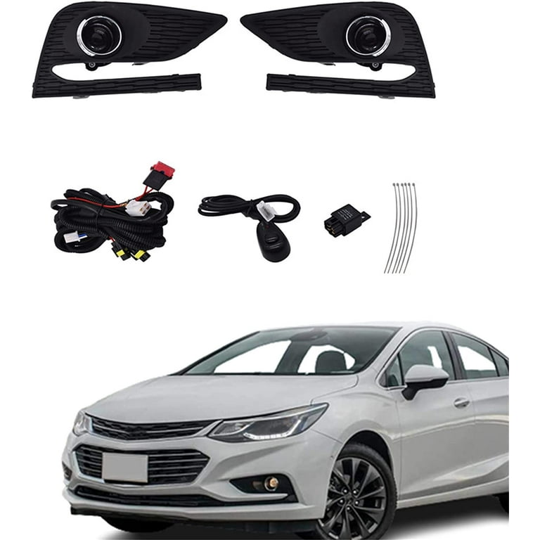 Genrics 2Pcs Fog Lights Assembly for 2016 2017 2018 Chevy Cruze