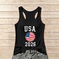 thumbnail image 1 of Women's Football Graphic Tank Tops, Women's Sleeveless Running Tank Top, Breathable Lightweight Sports Vest for Workout, Gym, Yoga, Training for Soccer Tournament 2026 Black Size: 2XL, 1 of 4