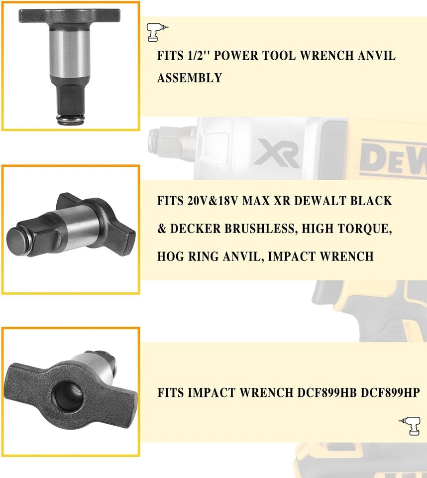 N415875 ANVIL ASSEMBLY 1/2'' FOR DEWALT IMPACT WRENCH 18V 20V DCF899HB DCF899HP