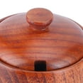 thumbnail image 6 of Vintage Wooden Salt Box with Lid & Spoon, Retro Kitchen Spice Storage Container, 6 of 8