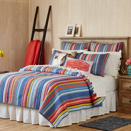 The Pioneer Woman Barn Dance Quilt (Best Size Quilt For Queen Bed)