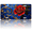 Red Rose on Blue, variant on 1 Pcs 2D Flat License Plate Covers & Frames, Sword with Skull For Decorative Front, Waterproof For Decoration Aluminum License Plate Covers & Frames Cover For Men Women, 12" X 6"