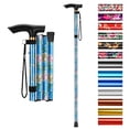 thumbnail image 1 of Bastón plegable Supregear, ajustable en 5 niveles de altura, ligero, plegable, portátil, de viaje, con correa para la muñeca y mango en T, para personas mayores, hombres y mujeres con discapacidad, di, 1 of 5