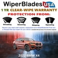 thumbnail image 2 of 2022 BMW X4 Beam Wiper Blades Wipers w/1yr Warranty (Set of 2) (WiperBladesUSA), 2 of 5