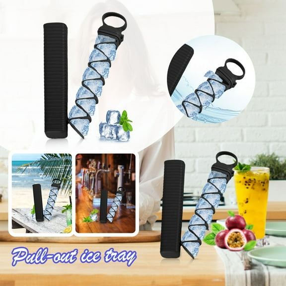 Vestitly Ice Cube Tray For Water Bottles PlasticHandheld Creative Bow Shaped Pull Out Ice Tray Food Grade Plastic Ice Maker Household Portable Ice Box Ice Tray Mold Popsicle Diy Snow Strip Mold