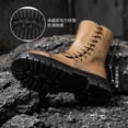 thumbnail image 4 of Men's Classic Lace-Up Combat Boots - Chunky Sole Ankle Boots for Casual & Streetwear (Available in Black & Tan), 4 of 7