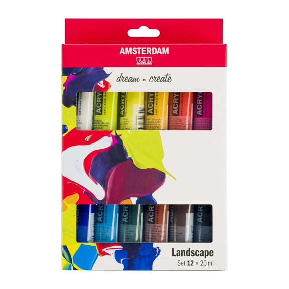 Amsterdam Standard Series  Set, 20ml, 12-Colors, Landscape