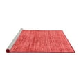 thumbnail image 2 of Ahgly Company Machine Washable Indoor Round Abstract Red Modern Area Rugs, 5' Round, 2 of 4