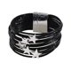 thumbnail image 1 of Pulsera tipo brazalete para niña, pulsera apilable, artículos para fiestas, multifuncional . Negro, 1 of 8
