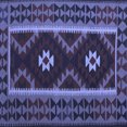 thumbnail image 1 of Ahgly Company Machine Washable Indoor Square Oriental Blue Traditional Area Rugs, 8' Square, 1 of 4