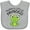 AC-Heather Grey, variant on Inktastic Mommy's Little Princess- cute frog Girls Baby Bib