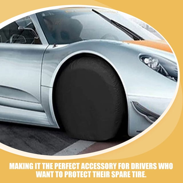 FESTFENDS Camper Accessories Black Tire Cover for Spare Trailer Tires Uv Protected