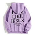 thumbnail image 5 of shqvo Jesus Loves You Hoodie Zip Up Hoodie Women Oversized Christian Sweatshirts Lightweight Long Sleeve Fleece Jacket with Pockets Preppy Clothes Light Purple, 5 of 6