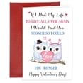 thumbnail image 1 of Tarjeta Romántica de San Valentín HEYINSHEN con Sobre, 1 of 7