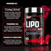 Nutrex Research Lipo 6 Black Ultra Concentrate Supplement For Weight Loss Fat Burner for Men & Women, 60 Count