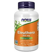 NOW Supplements, Eleuthero (Eleutherococcus .. senticosus) 500 mg, Adaptogenic .. Herb*, 100 Veg Capsules