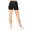 thumbnail image 3 of MOA Collection Women's Casual Soft Stretch Elastic Waist Workout Short Pant, 3 of 5