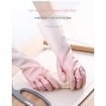thumbnail image 3 of Washing Gloves Waterproof And Oil-proof Kitchen Rubber Gloves Washing Dishes Washing Clothes Rubber Cleaning Housework Gloves Pink S, 3 of 8