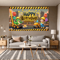 thumbnail image 5 of Yatrandify Cartoon Construction Banner Kids Birthday Happy Construction Theme for Party Celebration Event Decoration, 5 of 8