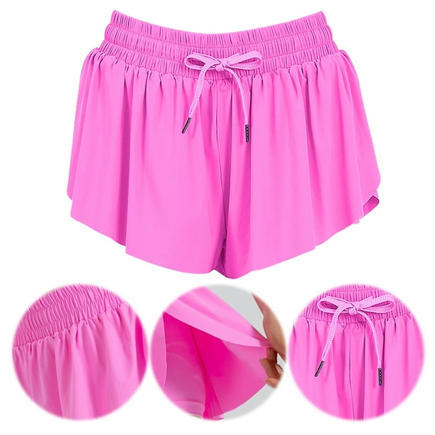 Pantalones Cortos Elásticos para Correr Faldas Tenis Mujer 2 en 1 Spandex Entrenamiento