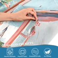 thumbnail image 3 of Yayeee Kitchen Curtains Tier Pair Light Filtering 27"x24" Rod Pocket Short Cafe Window Panel, Pink Boat, 3 of 7