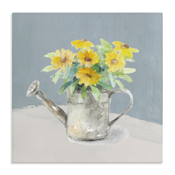 Stupell Industries French Country Daisies in Watering Can Canvas Art, 17 x 17, by Lanie Loreth