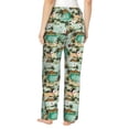 thumbnail image 3 of Picia Colorful Hawaii Palms Womens Soft Woven Cotton Elastic Waistband Sleep Pajama Pant Lounge Sleep Pant With Pockets And Drawstring-XX-Large, 3 of 9
