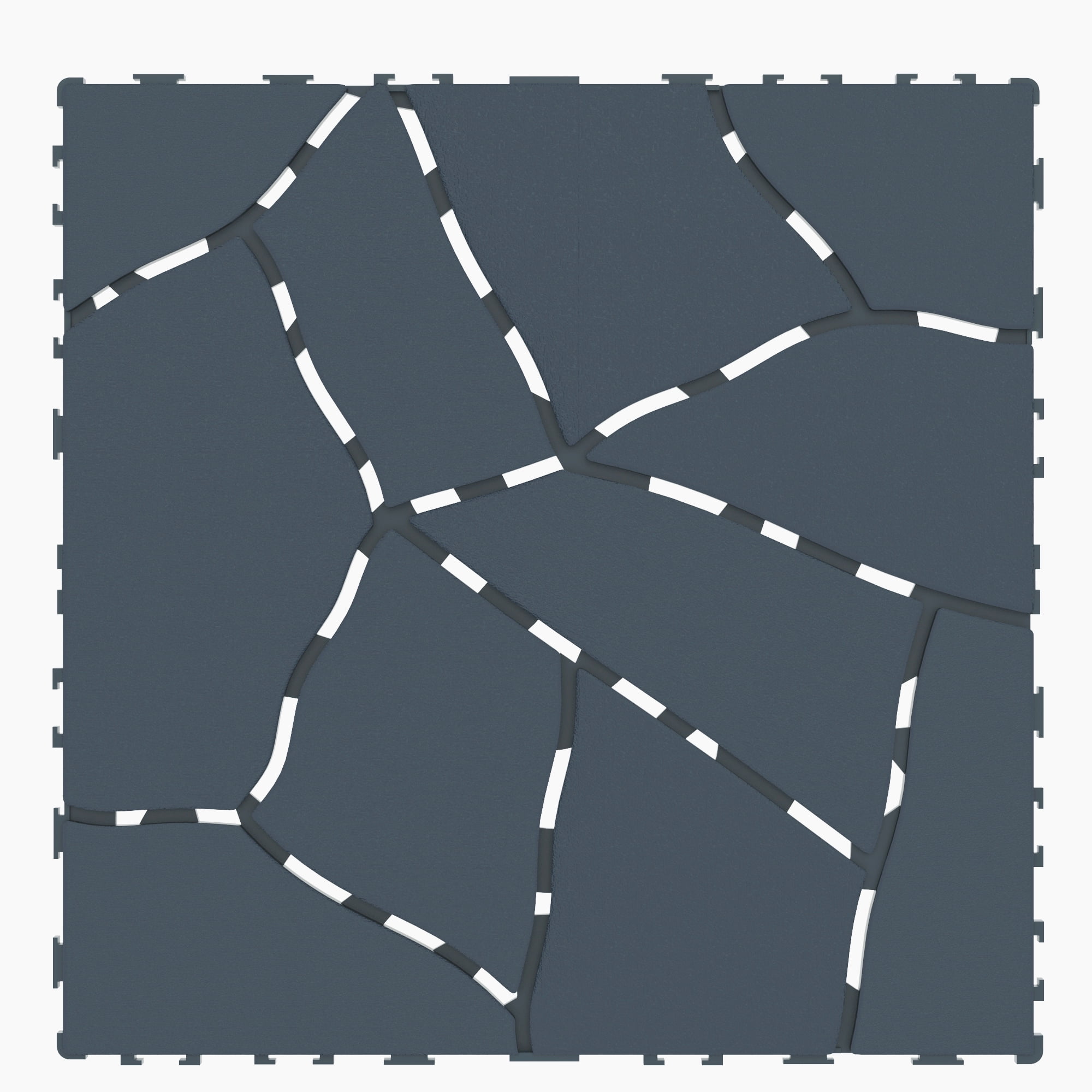 Miniyam 44 Pcs InterlockingDeck Tiles, 12"x 12"Polypropylene, for OutdoorBalcony Garden Gray，Stone Texture