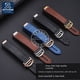 thumbnail image 4 of Correa de piel de vaca con parte inferior de caucho y boca elevada de acero para reloj Cartier Blue Balloon W69012Z4 para hombre y mujer, con hebilla plegable, 4 of 5