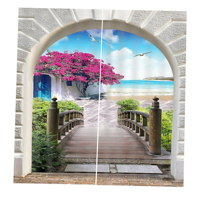 Cortinas de impresión digital 3D cortinas de cortina de ventana de impresión digital 3D