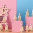 thumbnail image 2 of 12pcs Mini Christmas Tree Bottle Brush Trees Chrismas Village Trees Ornaments Mini Plastic Christmas Trees with Wooden Base for Christmas Decoration Miniature Chrismas Tree, 2 of 8