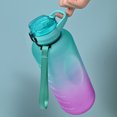 thumbnail image 4 of Botella de bebida de 2000 ml con pajita portátil para oficina escolar al aire libre (verde) Hugtrwg Para Estrenar, 4 of 9