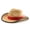 Z26-Khaki, variant on Retro Wide Brim Cowboy Hat with Bull Head Belt & Stitched Brim for Women Men Classic Red Ribbon Western Cowboy Jazz Cap