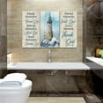 thumbnail image 6 of HFDF Lighthouse Wall Art Nautical Decor Ocean Coastal Canvas Painting Prints Christian Religious Quotes Pictures Wall Decor Modern Artwork Home Decoration for Bathroom Living Room 10x8inch Framed, 6 of 6