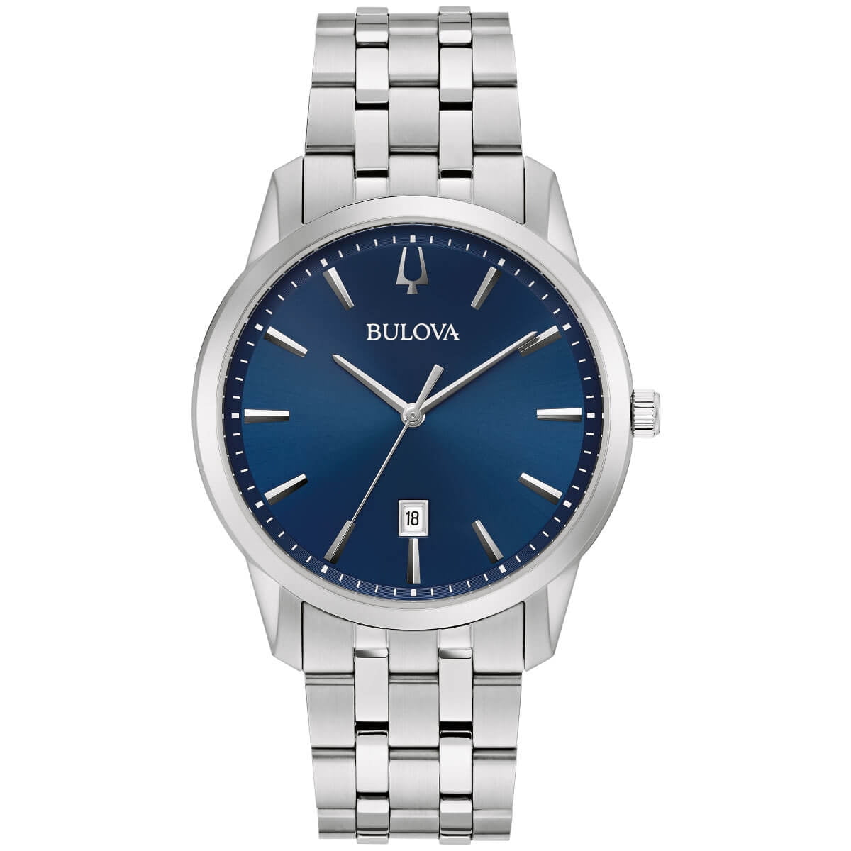 Bulova 96B338 Men's Sutton Blue Dial Silver Tone Bracelet Watch Walmart Canada