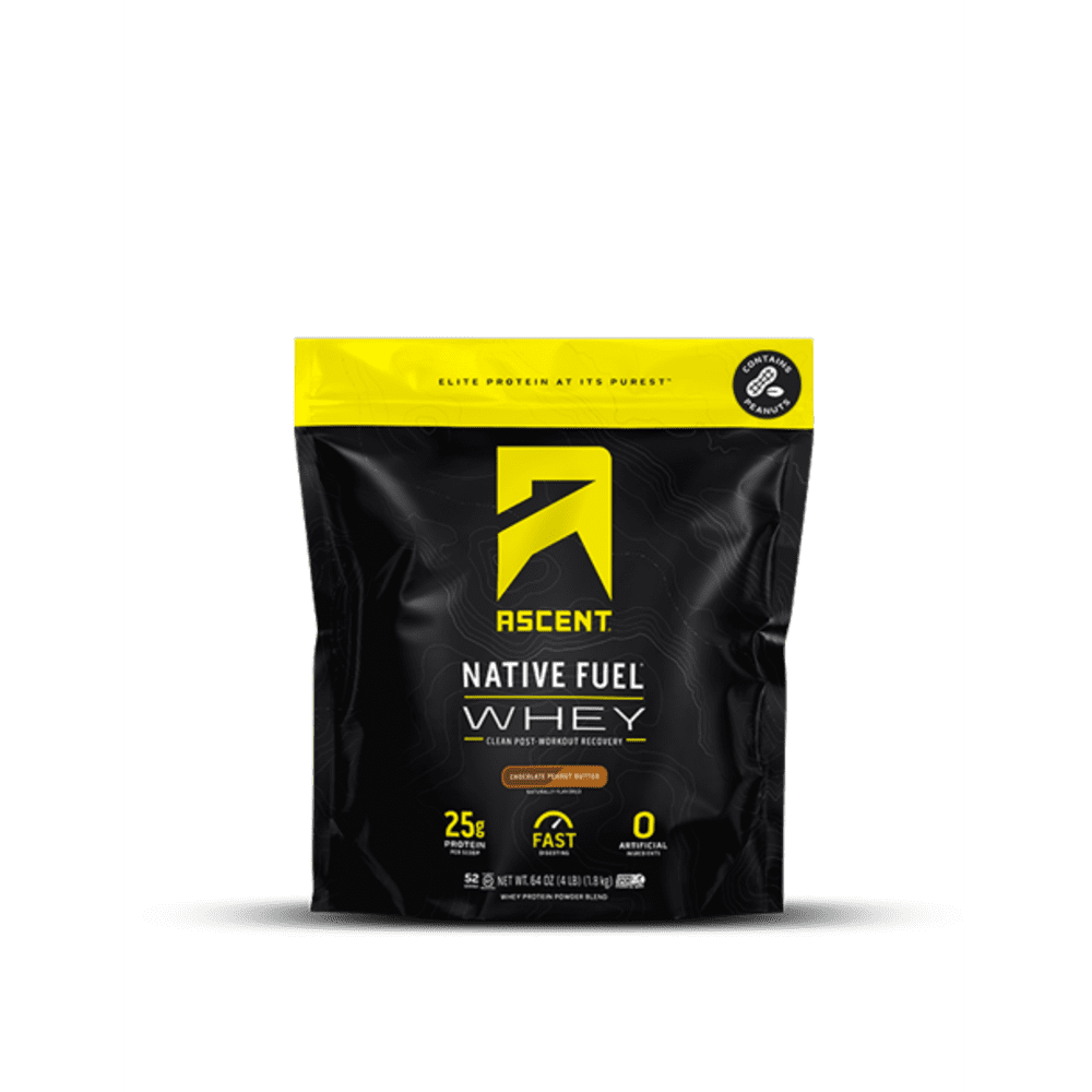 Ascent Native Fuel Whey Protein Powder, Chocolate Peanut Butter, 4 lbs