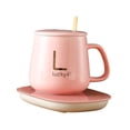 thumbnail image 2 of GUOOL Electric Coffee Warmers, Insulation Pad Coffee Mug Heater Induction Mug Heating Pad Winter Warmer Coaster for Tea Office - Pink, 2 of 9