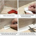 thumbnail image 4 of LNKOO Caulk Strip,Tub Caulking Tape PVC Self-Adhesive Waterproof Sealing Tape for Kitchen Sink Toilet Bathroom Shower and Bathtub Floor Wall Edge Protector-1-1/2" x 11' White, 4 of 7