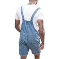thumbnail image 5 of Wepbel One-Piece Working Bib Top Pants Denim Retro Jeans Overalls Summer Men‘s Denim with Hole Shorts Suspender Shorts Jeans, 5 of 6