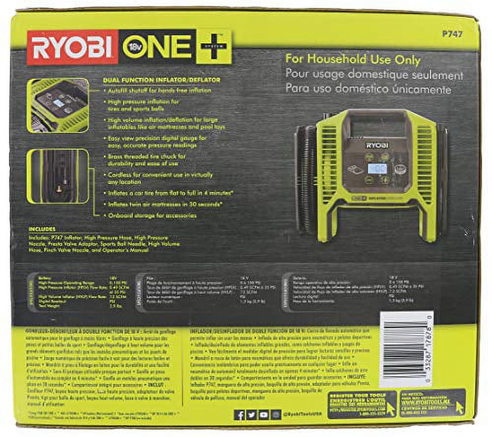 Ryobi dual 2025 inflator