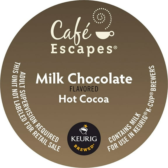 Keurig, Cafe Escapes, Milk Chocolate Hot Cocoa, K-Cup Packs, 50 Count